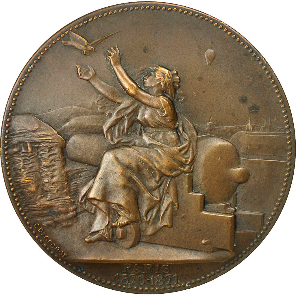 France, Medal, Ministère de la Guerre, Concours de l'État, 1871, Degeorge
