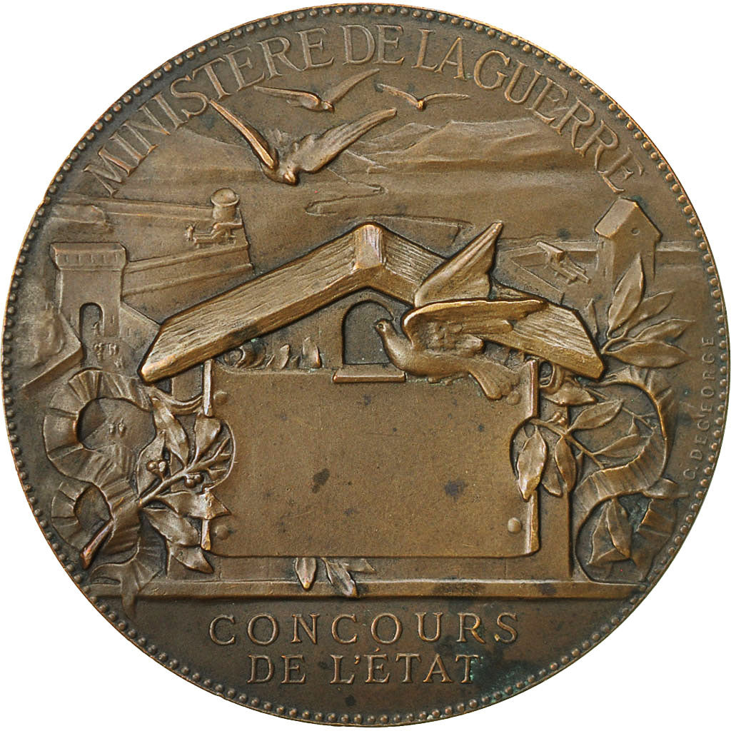France, Medal, Ministère de la Guerre, Concours de l'État, 1871, Degeorge