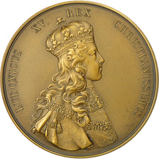 France, Medal, Louis XV, Sacre à Reims, Duvivier, MS(63), Bronze