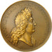 France, Medal, Louis XIV, Construction du Pont Royal, Molart, MS(60-62), Bronze