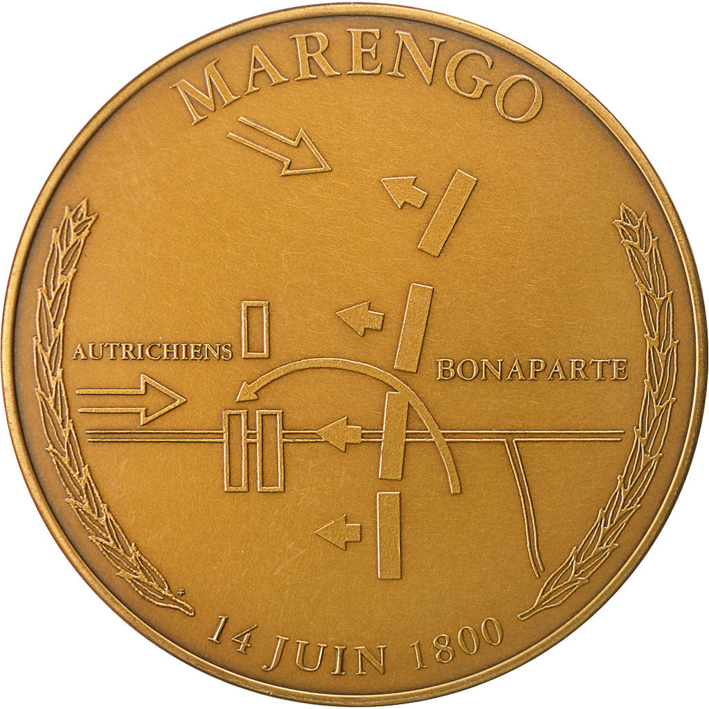 Francia, Medal, Napoléon Bonaparte, Bataille de Marengo (1800), SPL, Bronzo