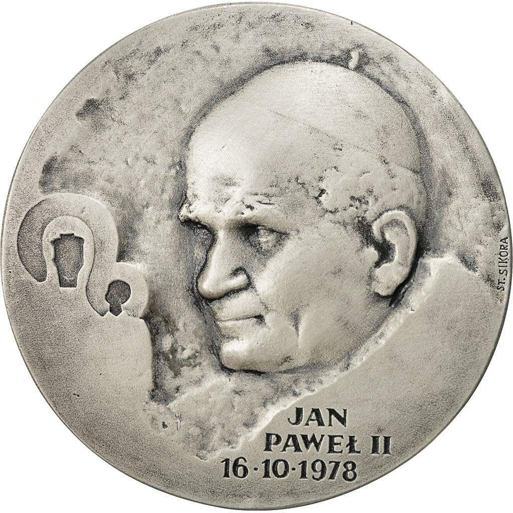 Francja, Medal, Jean Paul II, Gaude Mater Polo Nia, 1978, Sikora, MS(60-62)