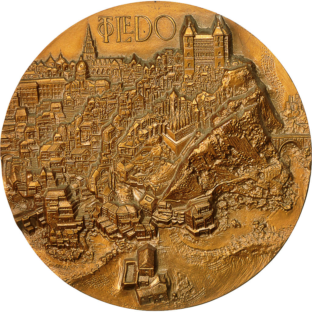 France, Medal, Ville de Tolédo, 1988, MS(60-62), Bronze