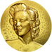 Francia, Medal, Marilyn Monroe, "Naked Woman", 1989, SPL-, Bronzo dorato
