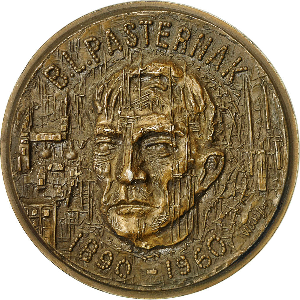 France, Medal, B.L.Pasternak, Poète et Romancier, 1971, Schiffer, AU(50-53)