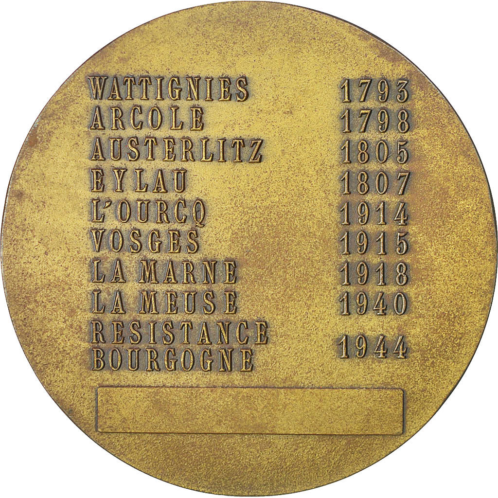France, Medal, 5 ème Régiment de Dragons (1793-1944), AU(55-58), Bronze