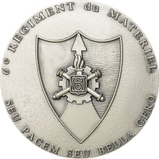 France, Medal, Militaire, 6 ème Régiment du Matériel, AU(55-58), Silvered