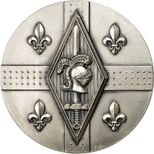 France, Medal, Militaire, Fleurs de lis, Heaume et Epée, AU(55-58), Silvered