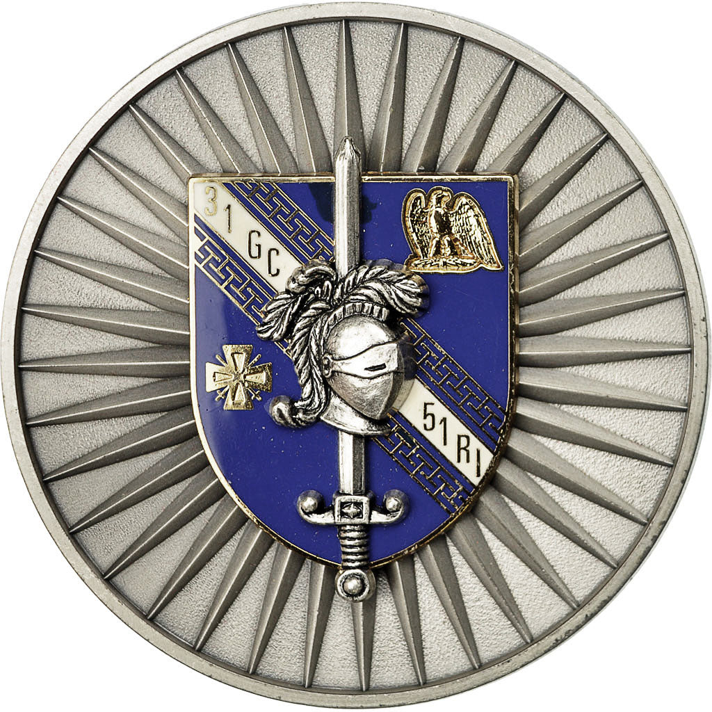 Francja, Medal, Militaire, 31 ème G.C, 51 ème R.I, Delsart, AU(55-58), Brąz