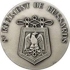 France, Medal, 8 ème Régiment de Hussards, SUP, Silvered bronze