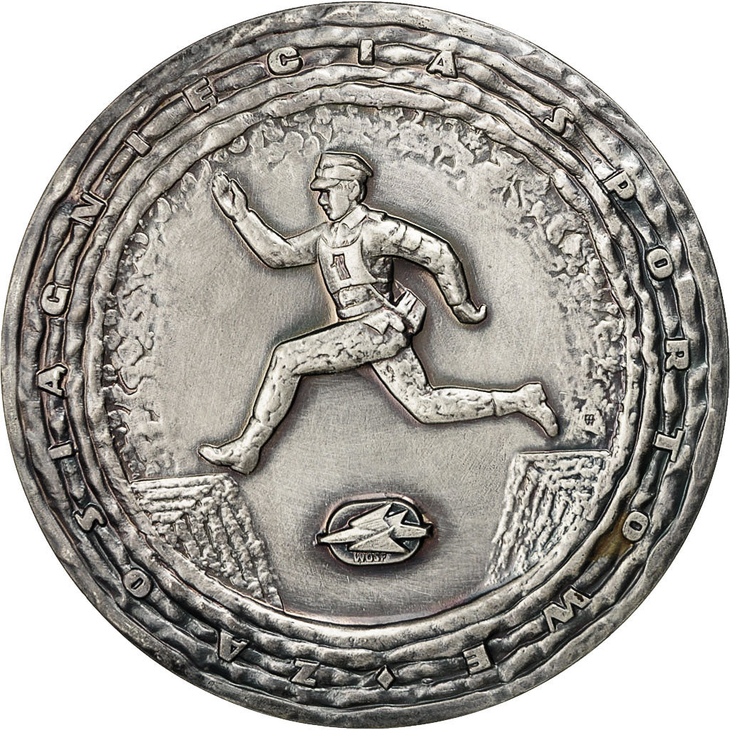 Poland, Medal, WOSF, Sport Militaire, Hélicoptères, AU(50-53), Silvered bronze