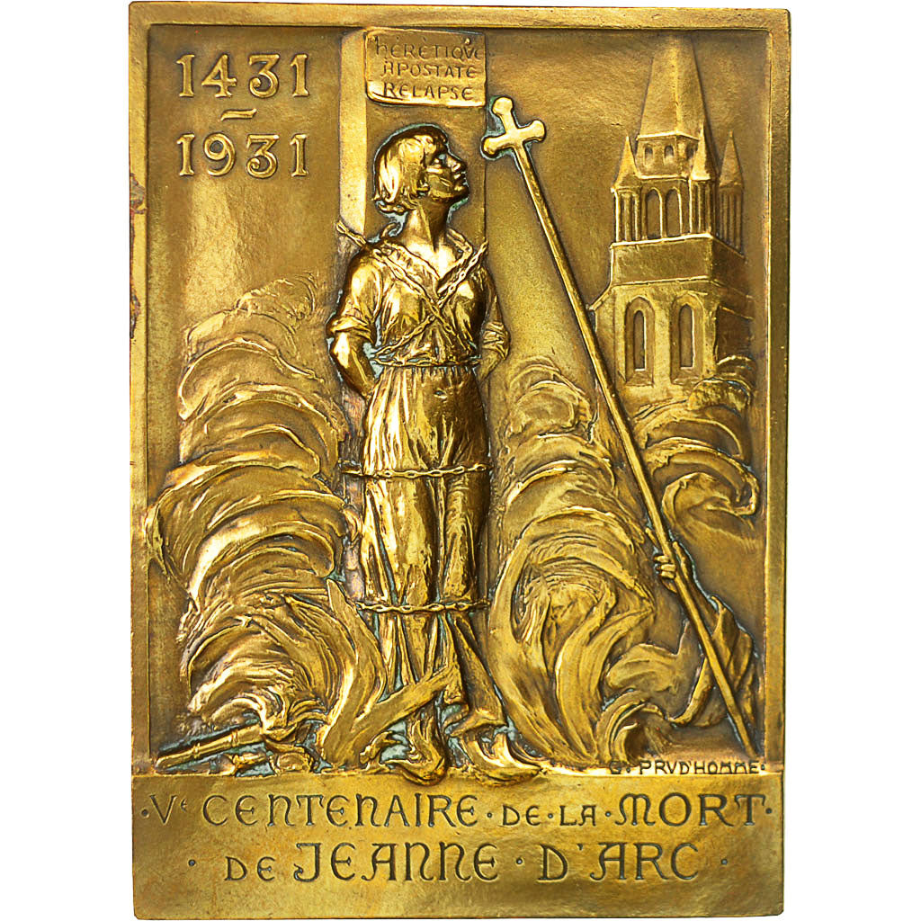 Francja, Medal, Jeanne d'Arc, V ème Centenaire de sa Mort, 1931, Prud'homme.G