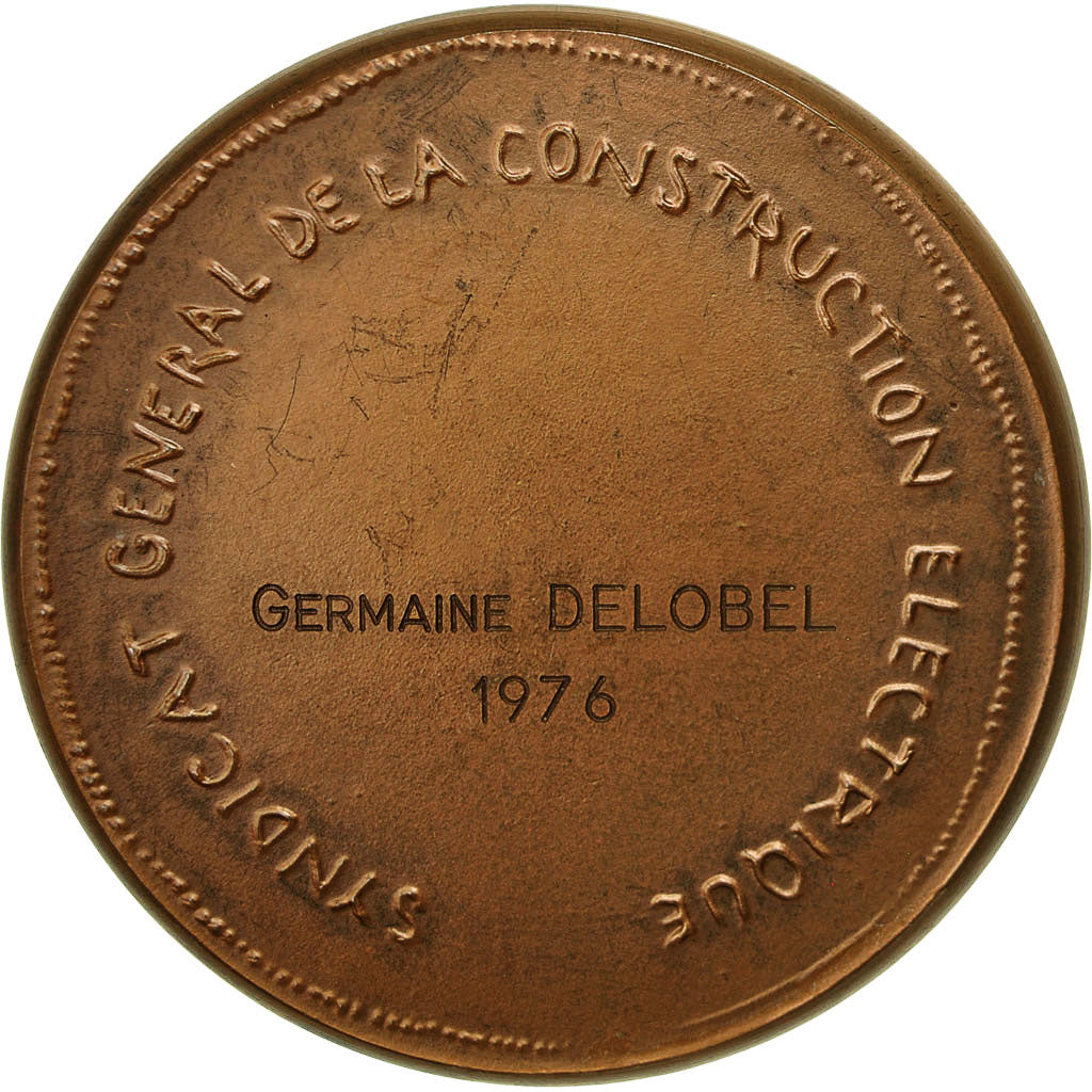 France, Medal, Déesse, Syndicat Général de la Construction Electrique, 1978