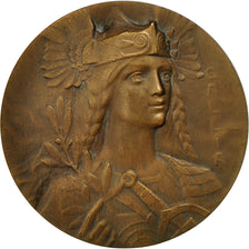 France, Medal, Gallia, Femme Gauloise Casquée, Morlon, EF(40-45), Bronze