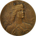 France, Medal, Gallia, Femme Gauloise Casquée, Morlon, EF(40-45), Bronze