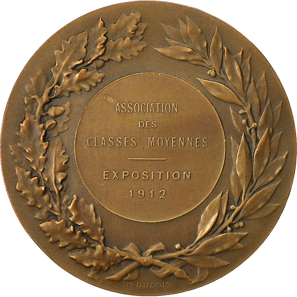 France, Medal, Association des Classes Moyennes, 1912, Chabaud, MS(60-62)