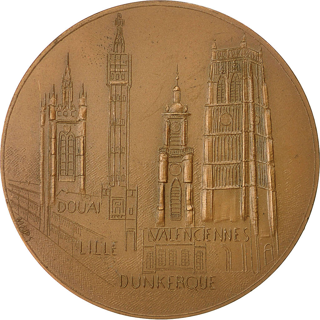 France, Medal, Cinquantenaire de la Société Numismatique du Nord, 1973, Rips