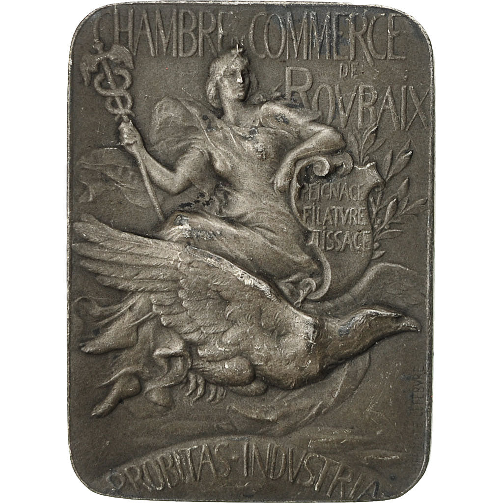 Francia, medaglia, Chambre de COMMERCE de Roubaix, Filature, Lefebvre, BB