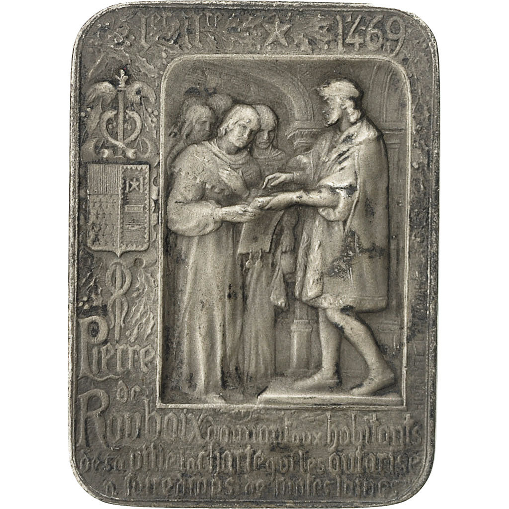 Francia, medaglia, Chambre de COMMERCE de Roubaix, Filature, Lefebvre, BB