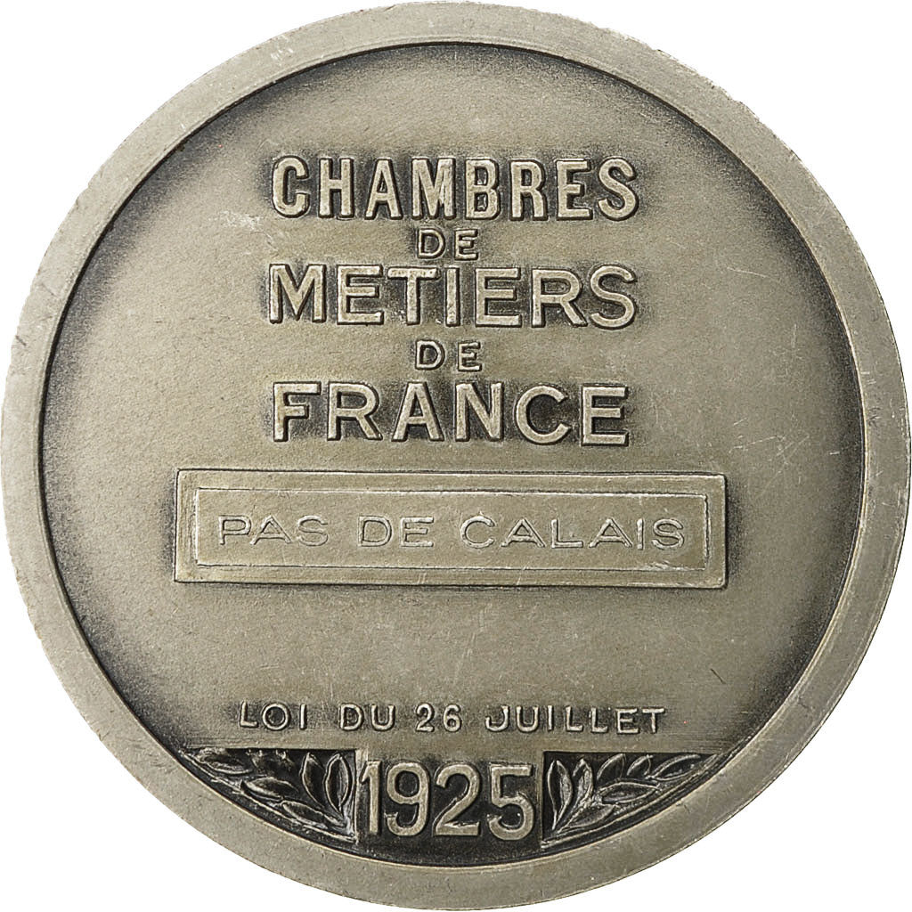 France, Medal, Chambres de Métiers de France, Pas de Calais, 1925, TTB+, Bronze