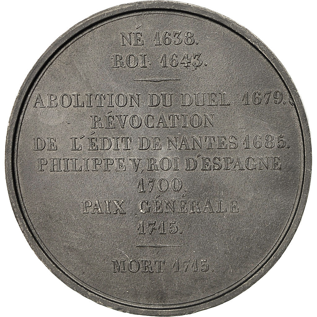 Francia, Medal, Louis XIV, Roi de France et de Navarre, De Puymaurin, SPL