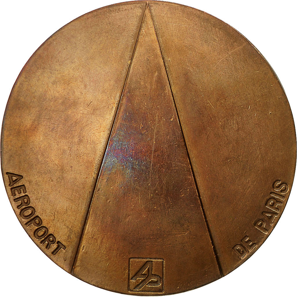 France, Medal, Aéroport Charles de Gaulle, Paris, 1974, Gilioli, AU(50-53)