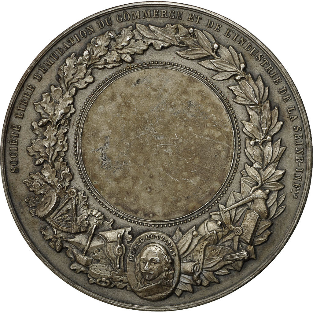 France, Medal, Société Libre d'émulation du Commerce, Seine Inférieure