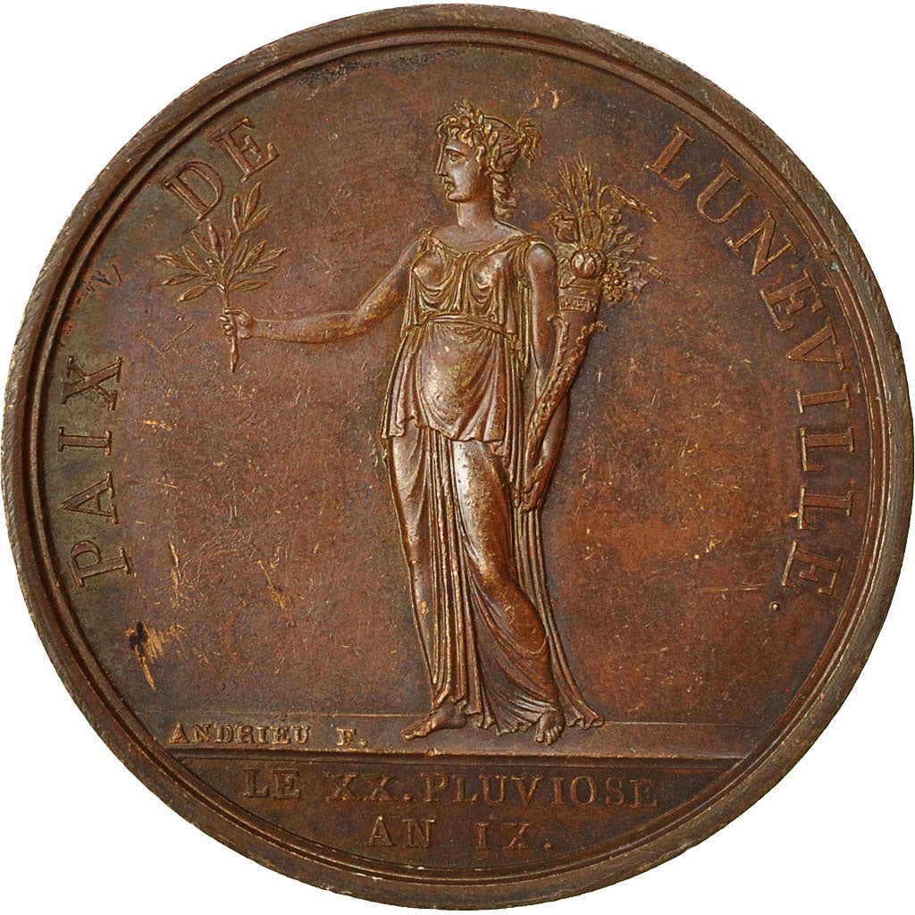 Frankreich, Medaille, Napoléon Bonaparte, Paix de Luneville, Consulat, An IX