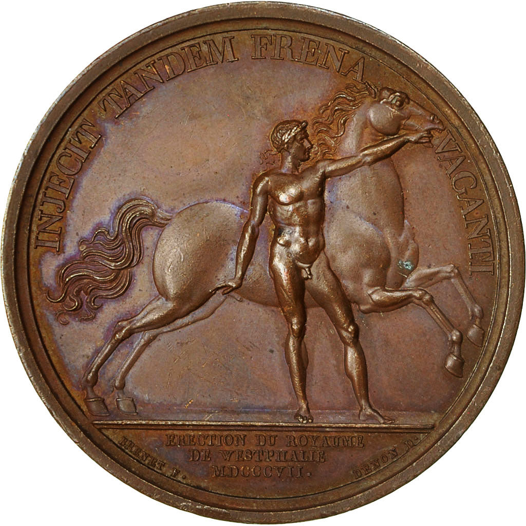 France, Medal, Napoléon Ier, Erection du Royaume de Westphalie, 1807, Denon