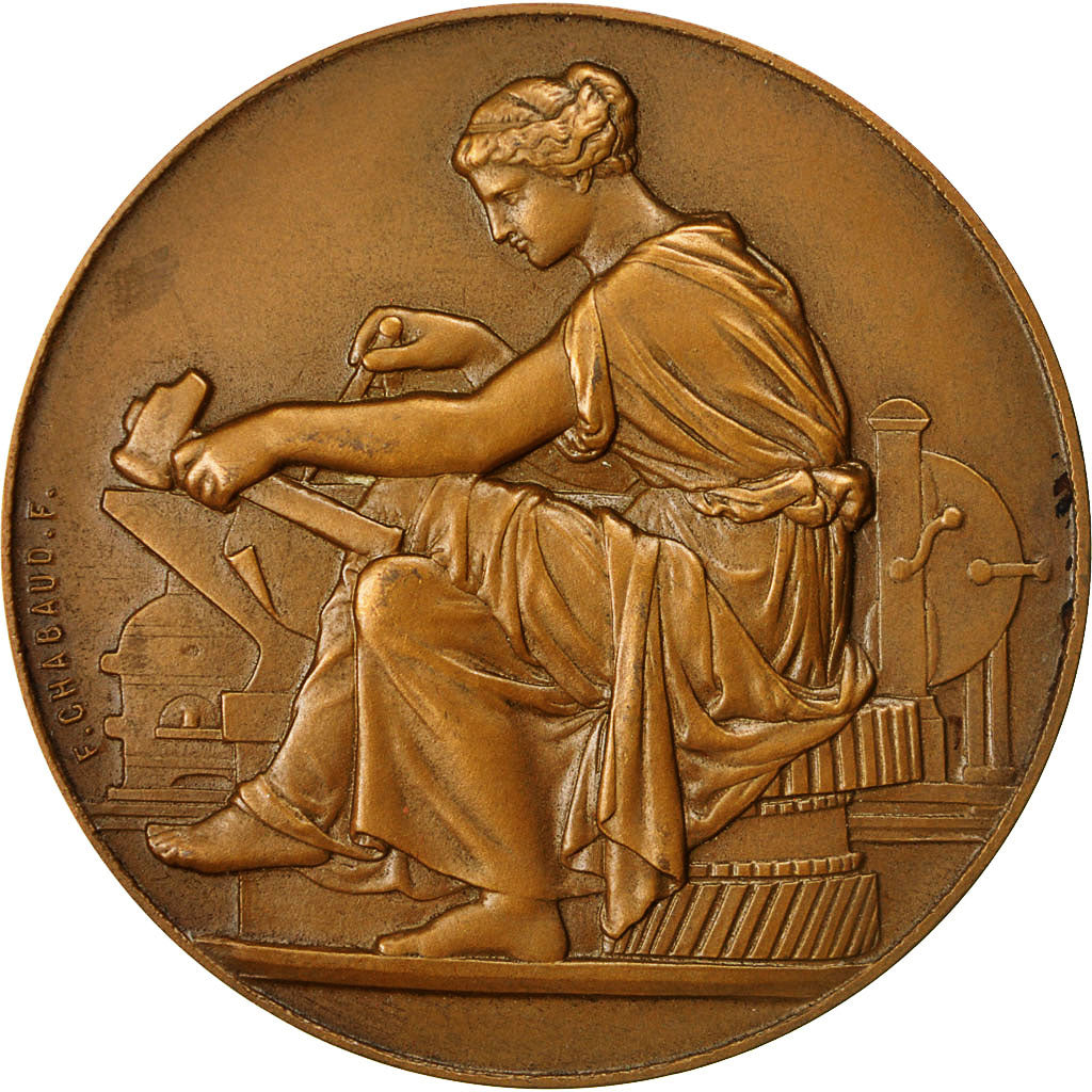 France, Medal, Saint Sauveur, Arras, Femme au Travail, Chabaud, AU(55-58)