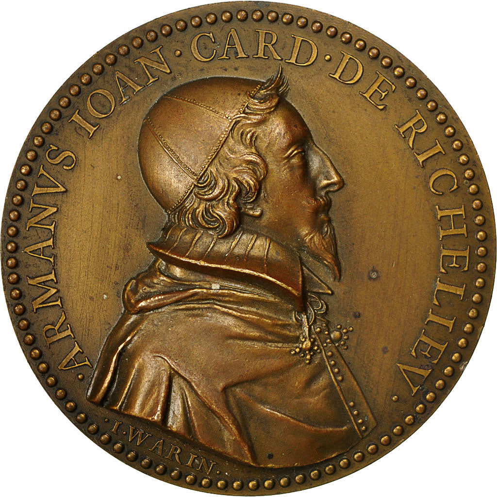 Francia, Medal, Le Cardinal de Richelieu, Warin, SPL-, Bronzo