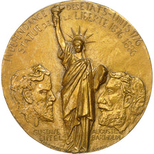 France, Medal, Statue de la Liberté, G.Eiffel - A.Bartholdi, 1986