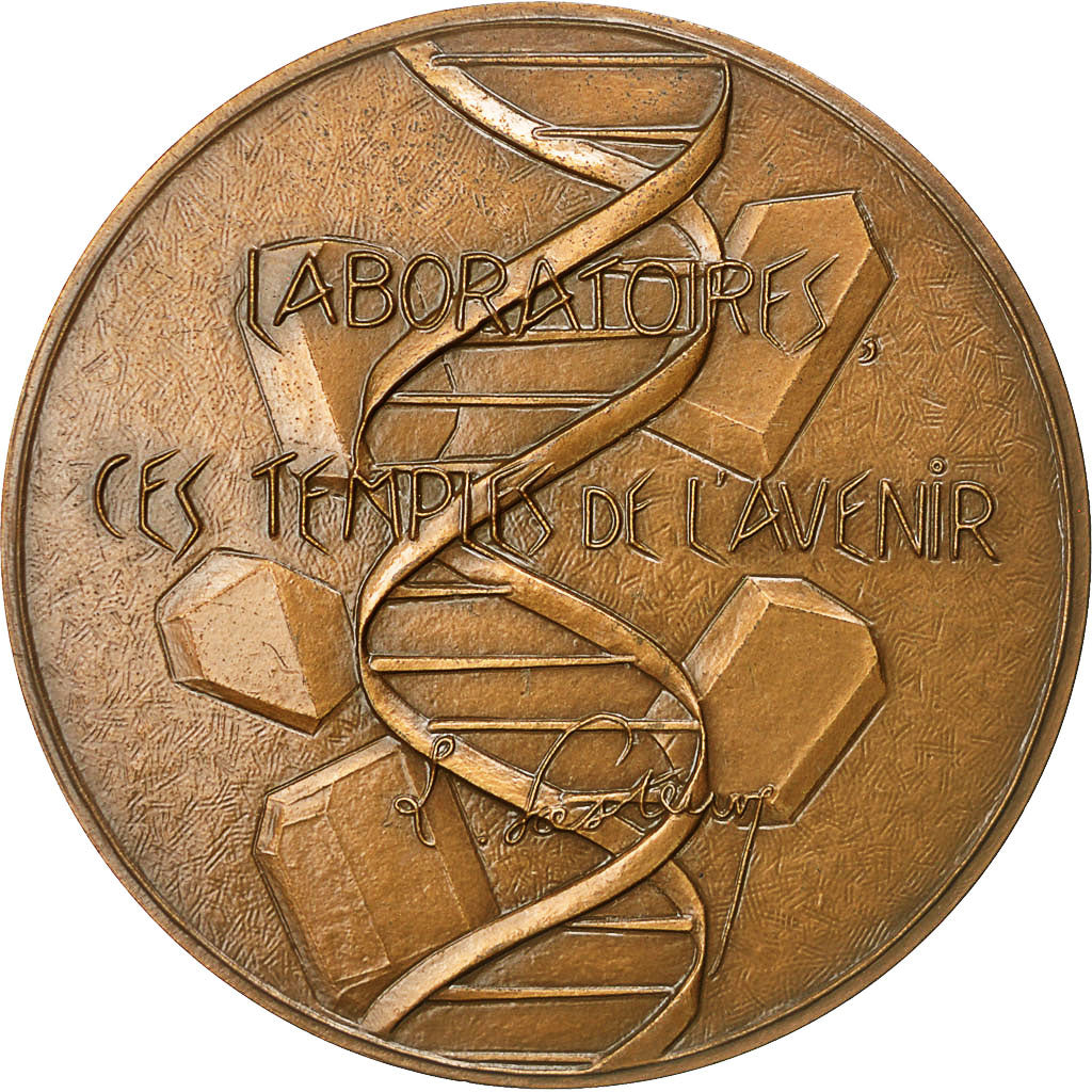 France, Medal, Hommage à Louis Pasteur, Dole-Arbois-Paris, 1995, Coeffin