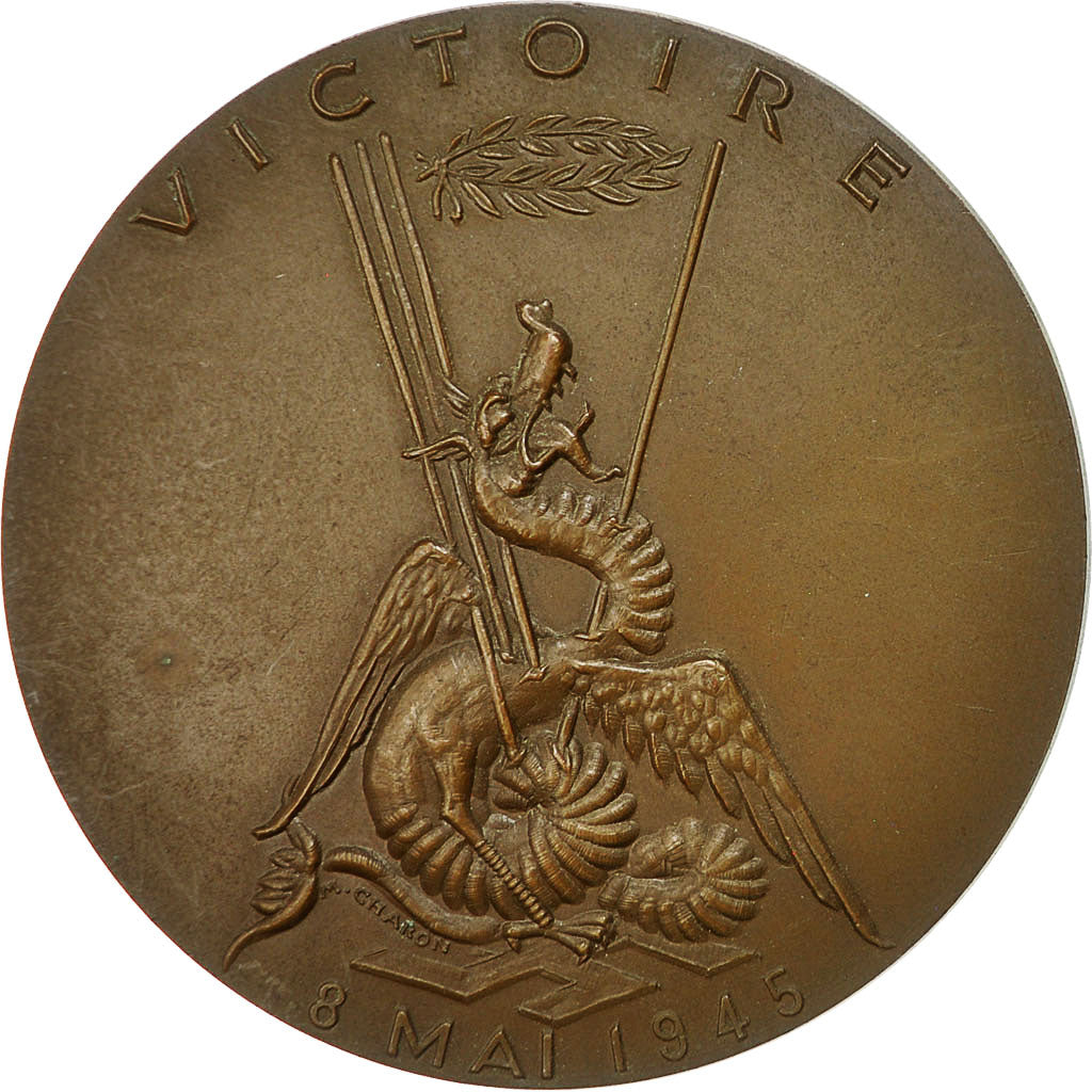 Francia, Medal, 25 ème Anniversaire de la Victoire, 1970, Charon, EBC, Bronce