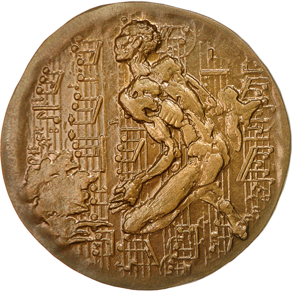 France, Medal, Albert Schweitzer, Docteur, Musique, 1967, Revol, SUP, Bronze