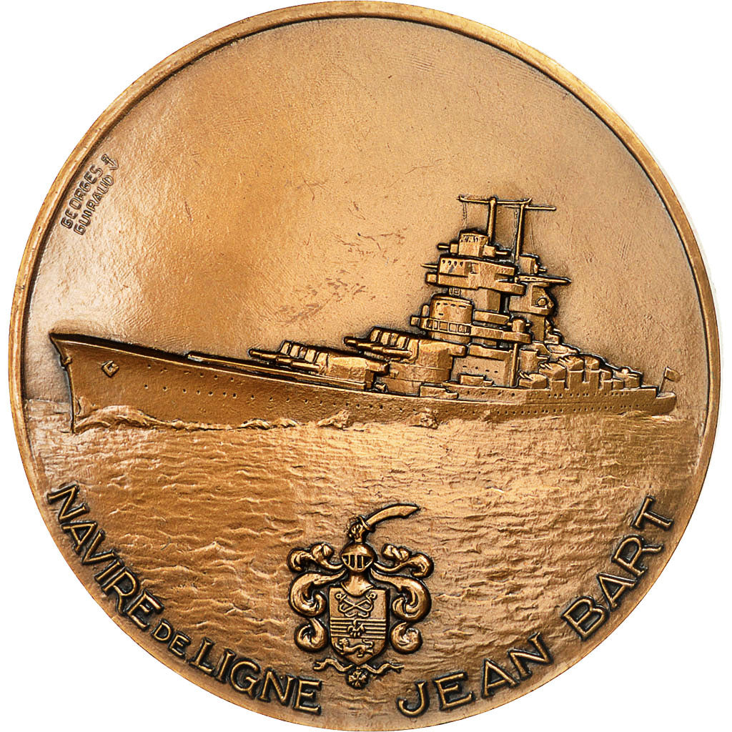 France, Medal, Chevalier Jean Bart, Navire de Ligne, Guiraud, SPL, Bronze