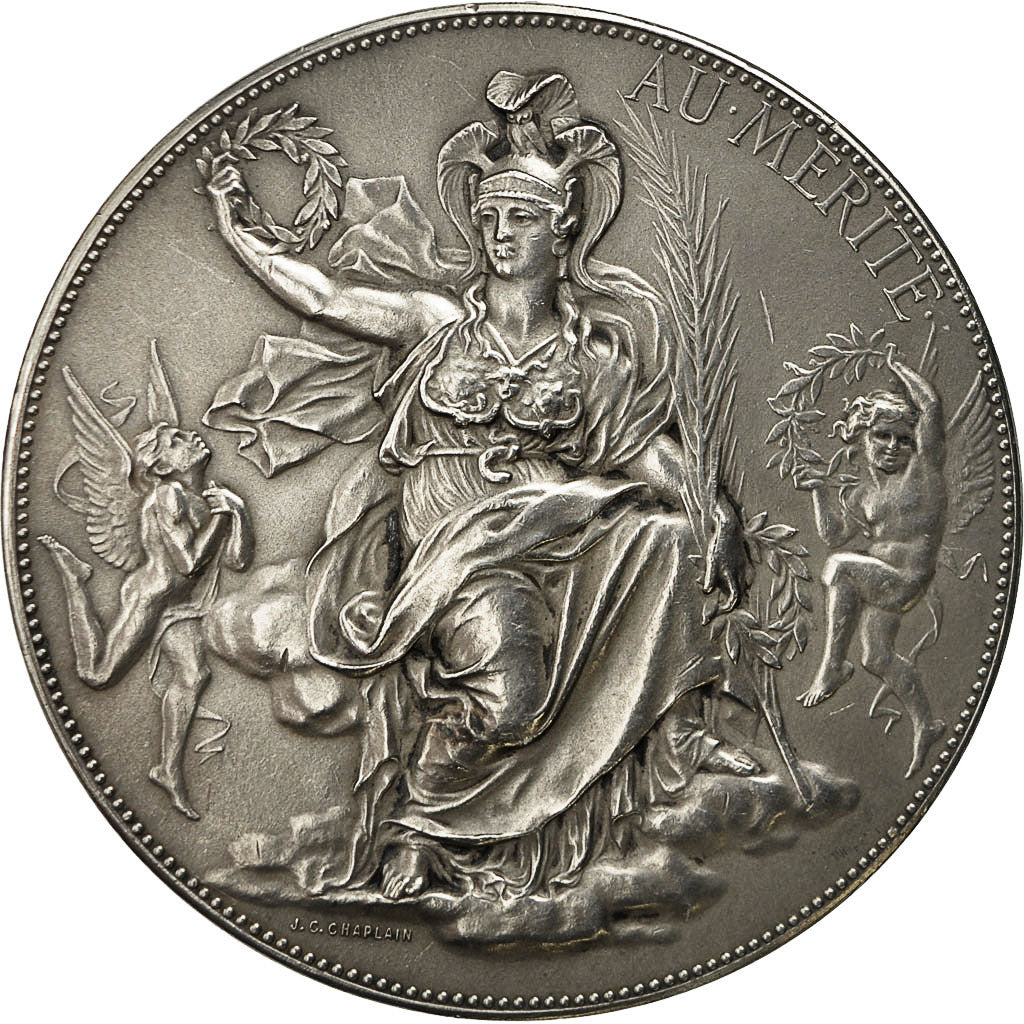Frankreich, Medal, Troisième République, Au Mérite, Chaplain, VZ, Silber