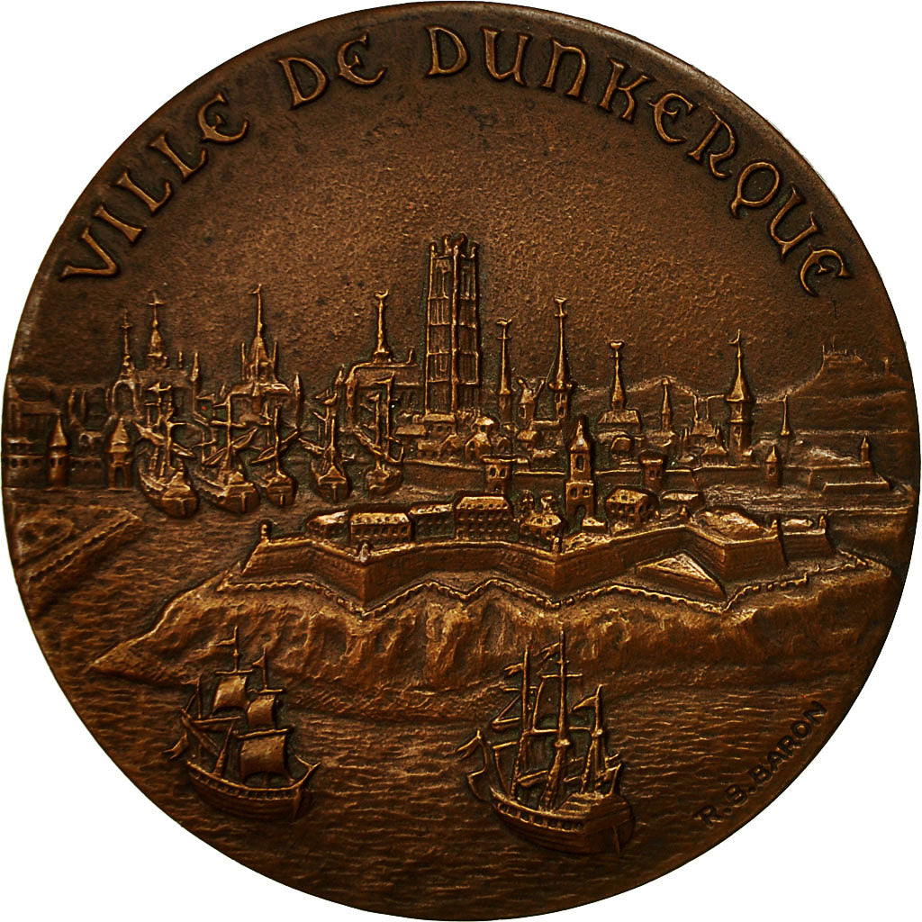 France, Medal, Tricentenaire du Rattachement de Dunkerque à la France, 1962