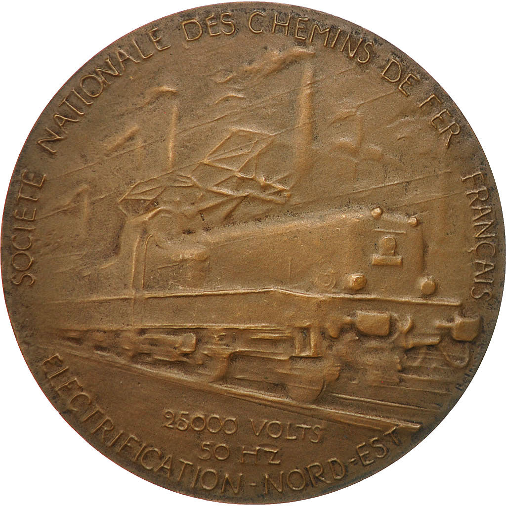 France, Medal, Société Nationale des Chemins de Fer Français, 1955, Belmondo