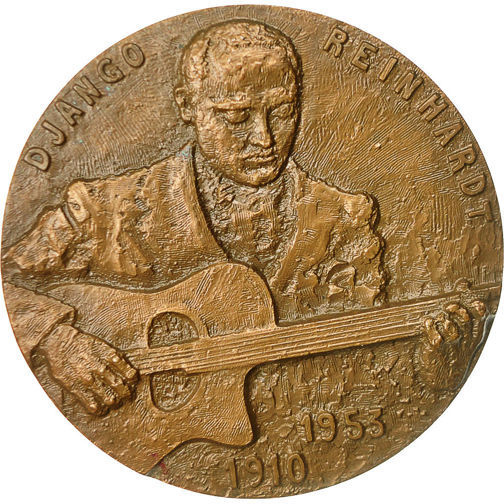 France, Medal, Musique Tsigane, Django Reinhardt, 1976, SUP+, Bronze