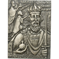 France, Medal, Charlemagne Couronné à Rome (An 800), 1973, Quérolle, SUP