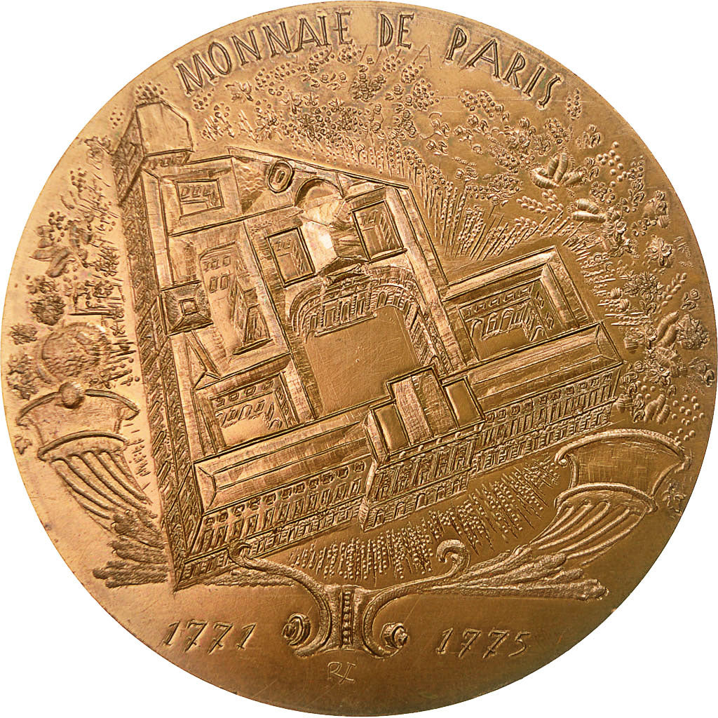 France, Medal, Architecture, Jacques Antoine Denis, 1973, Joly, SUP, Bronze
