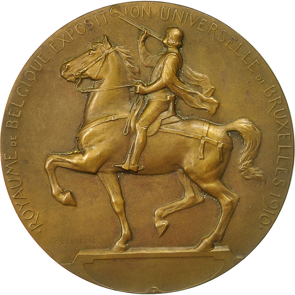 France, Medal, Exposition Universelle de Bruxellles, 1910, Devreese, AU(55-58)