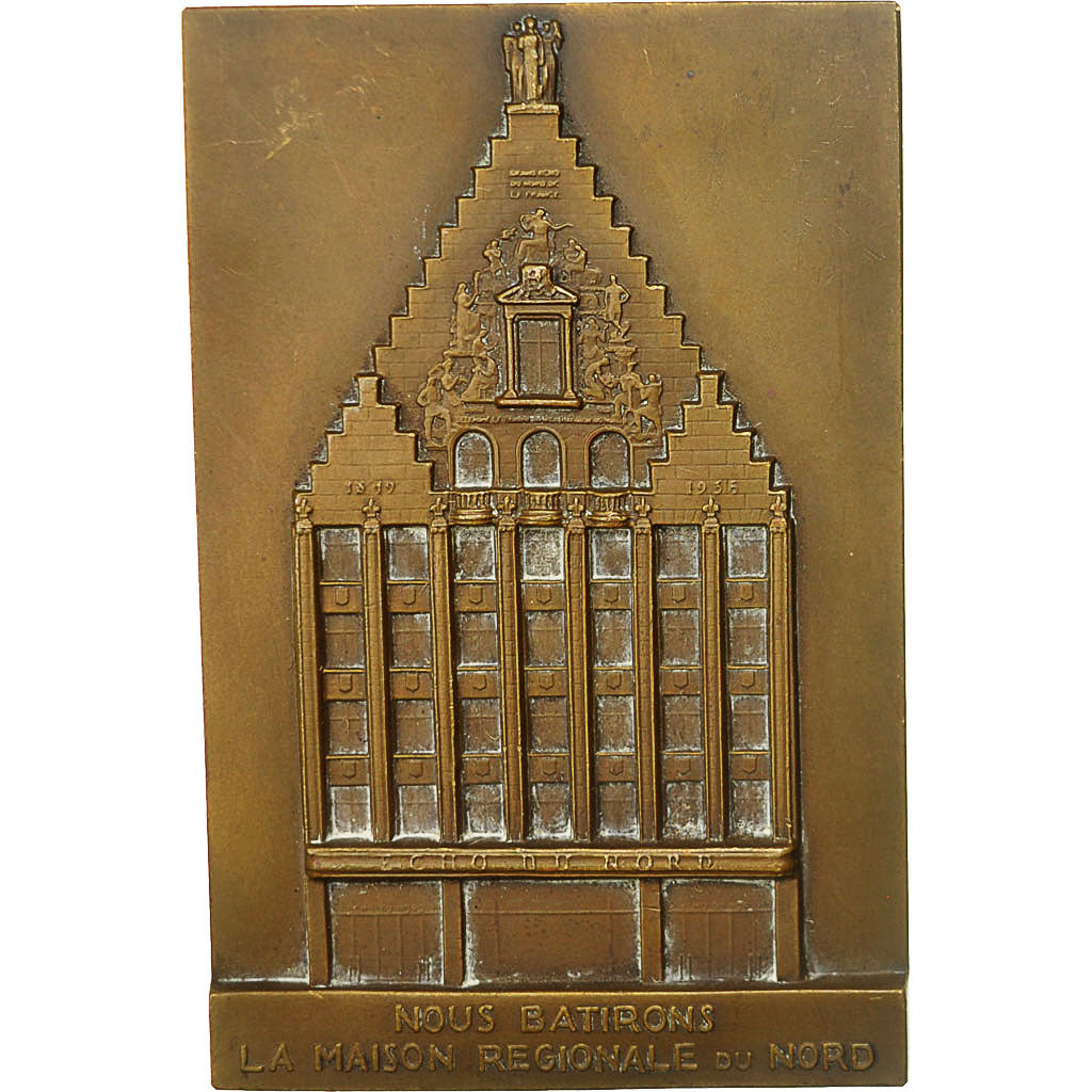 France, Medal, Jean Dubar, l'Echo du Nord, 1934, H. Soubricas, AU(55-58), Bronze