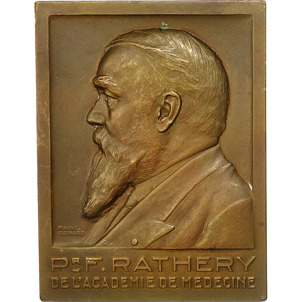 France, Medal, Professeur Rathéry, Académie de médecine, 1934, Benard