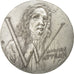Francia, Medal, Antoine Watteau, Scène Galante, 1977, BC+, Bronce plateado