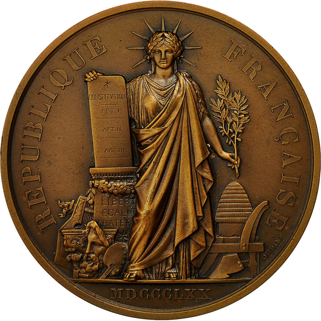 France, Medal, Ministère de la Guerre, Pigeons Voyageurs, Oudiné, MS(63)