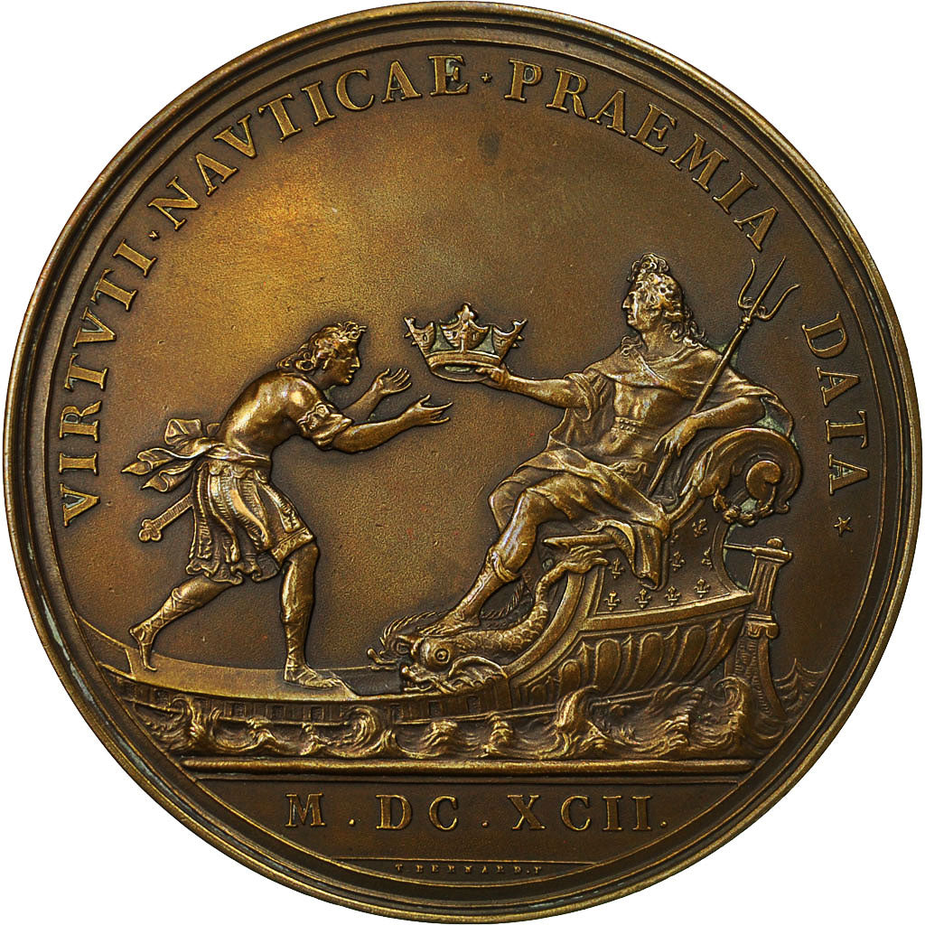 France, Medal, Louis XIV, Distinctions Aux Marins (1642), Thomas Bernard, SUP+