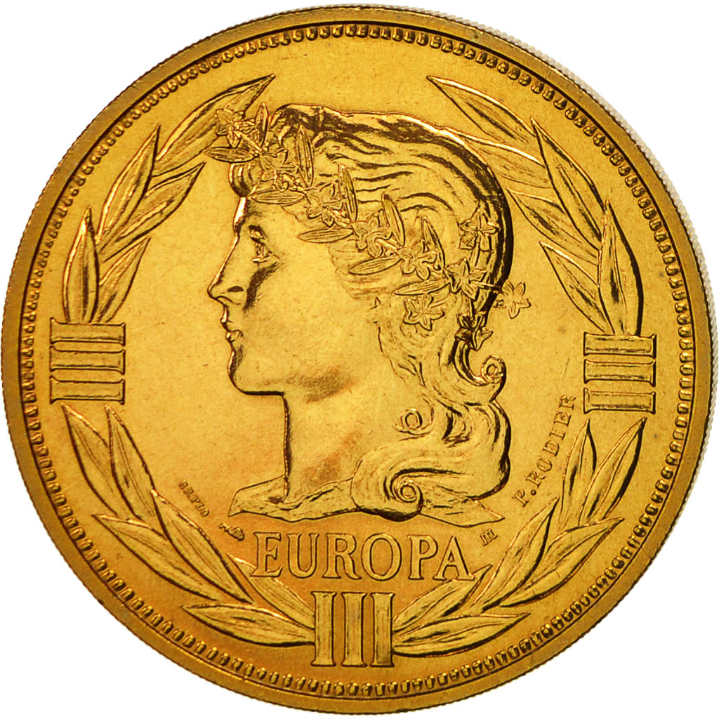 France, Medal, Ecu Europa, Marianne, 1986, Rodier, MS(64), Bronze