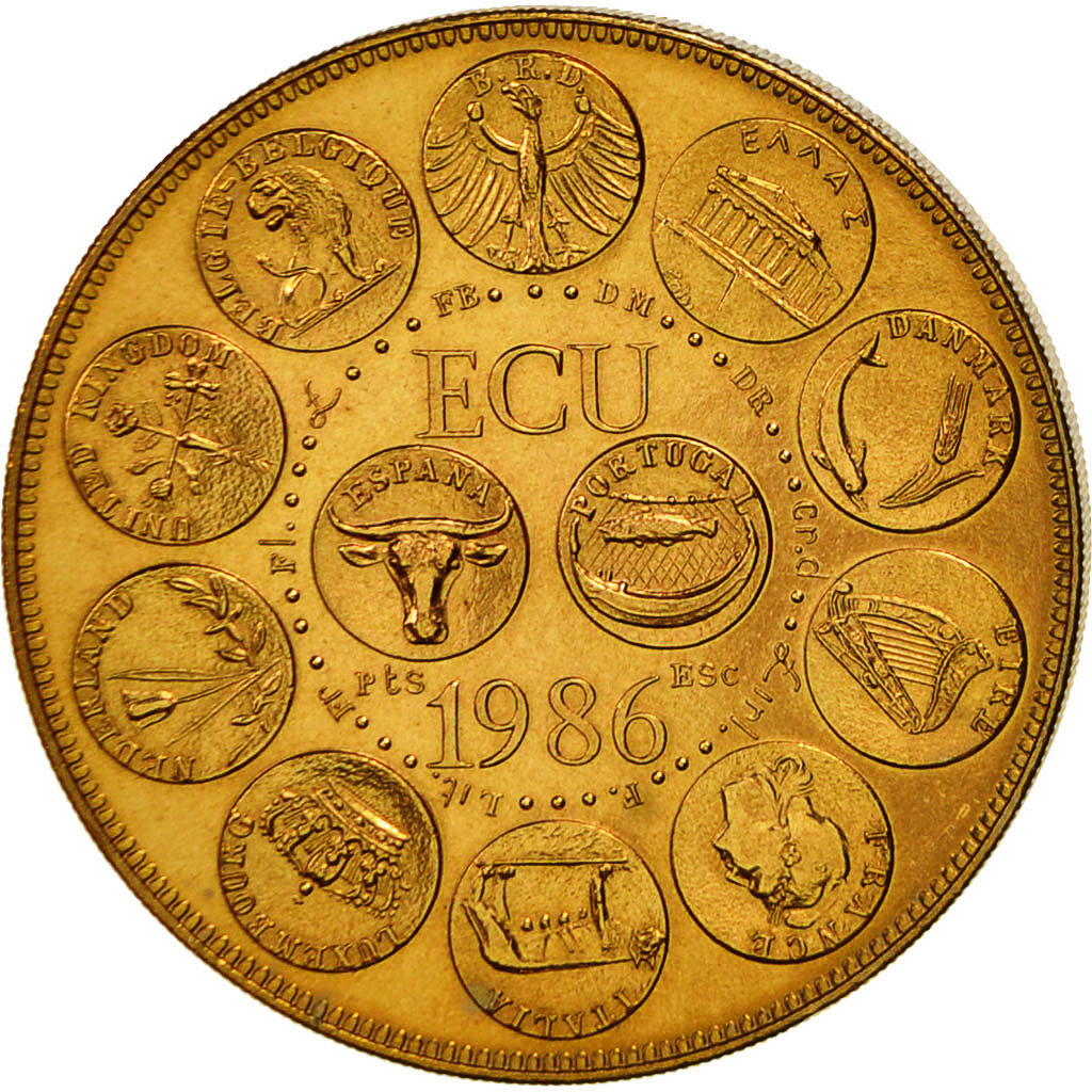 France, Medal, Ecu Europa, Marianne, 1986, Rodier, MS(64), Bronze